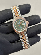Rolex Date just 28mm Ref:279171 Olive Diamond dial 2019 Box & papers