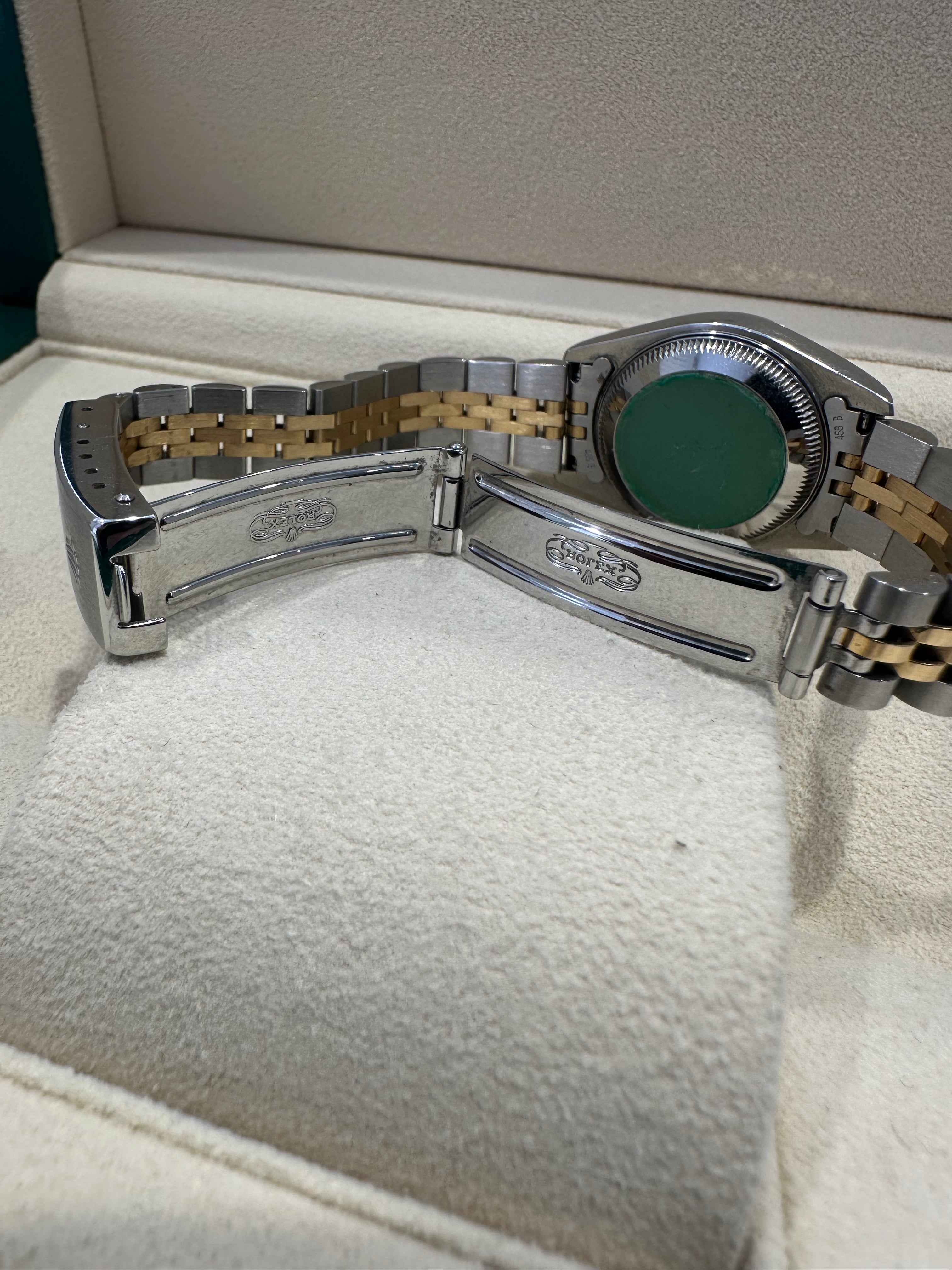 Rolex Datejust Ladies Jubilee Steel & Gold Champagne Diamond Dot Dial
