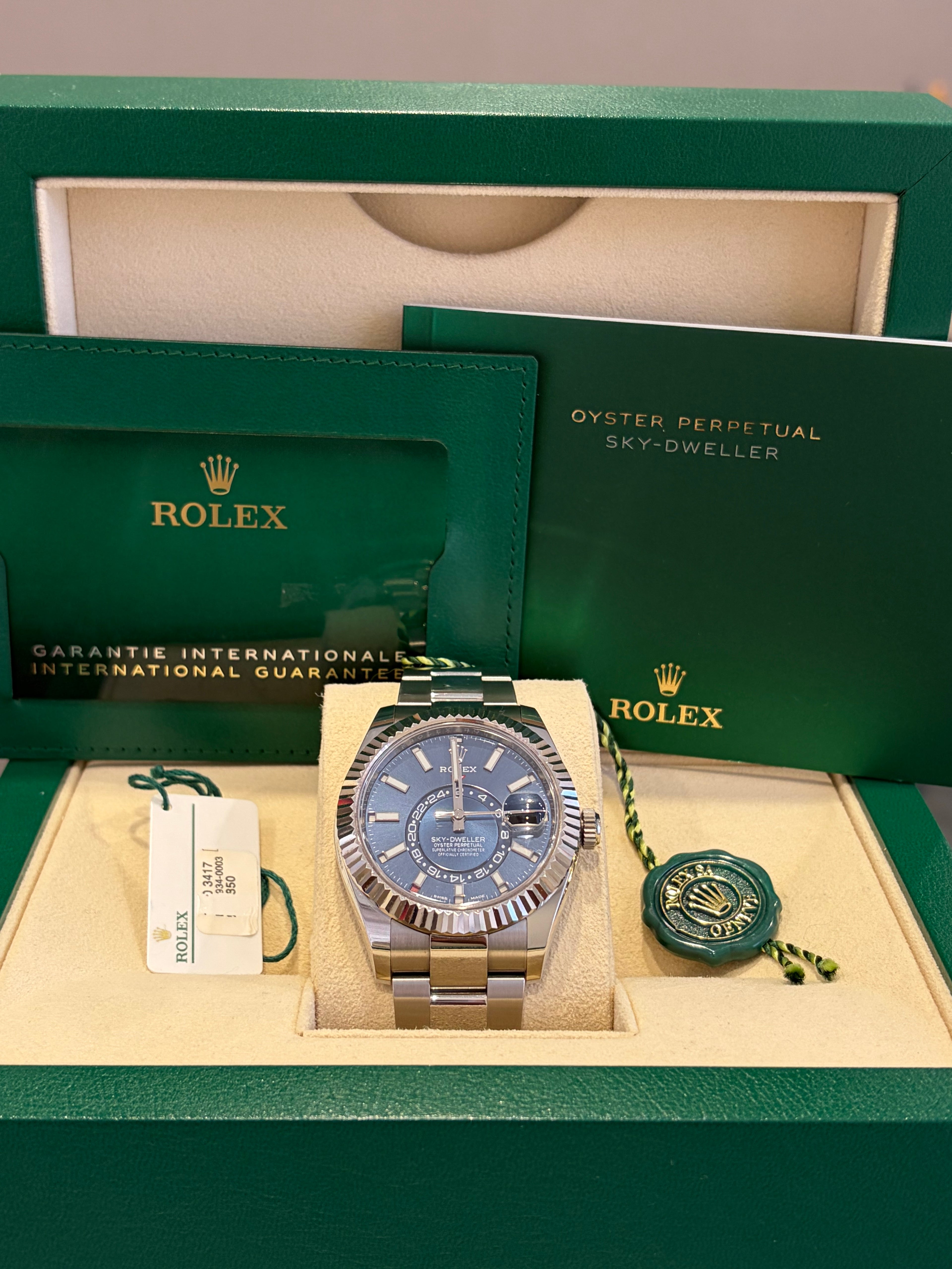 Rolex Sky-Dweller 326934 Blue Dial, 2020 Box & papers