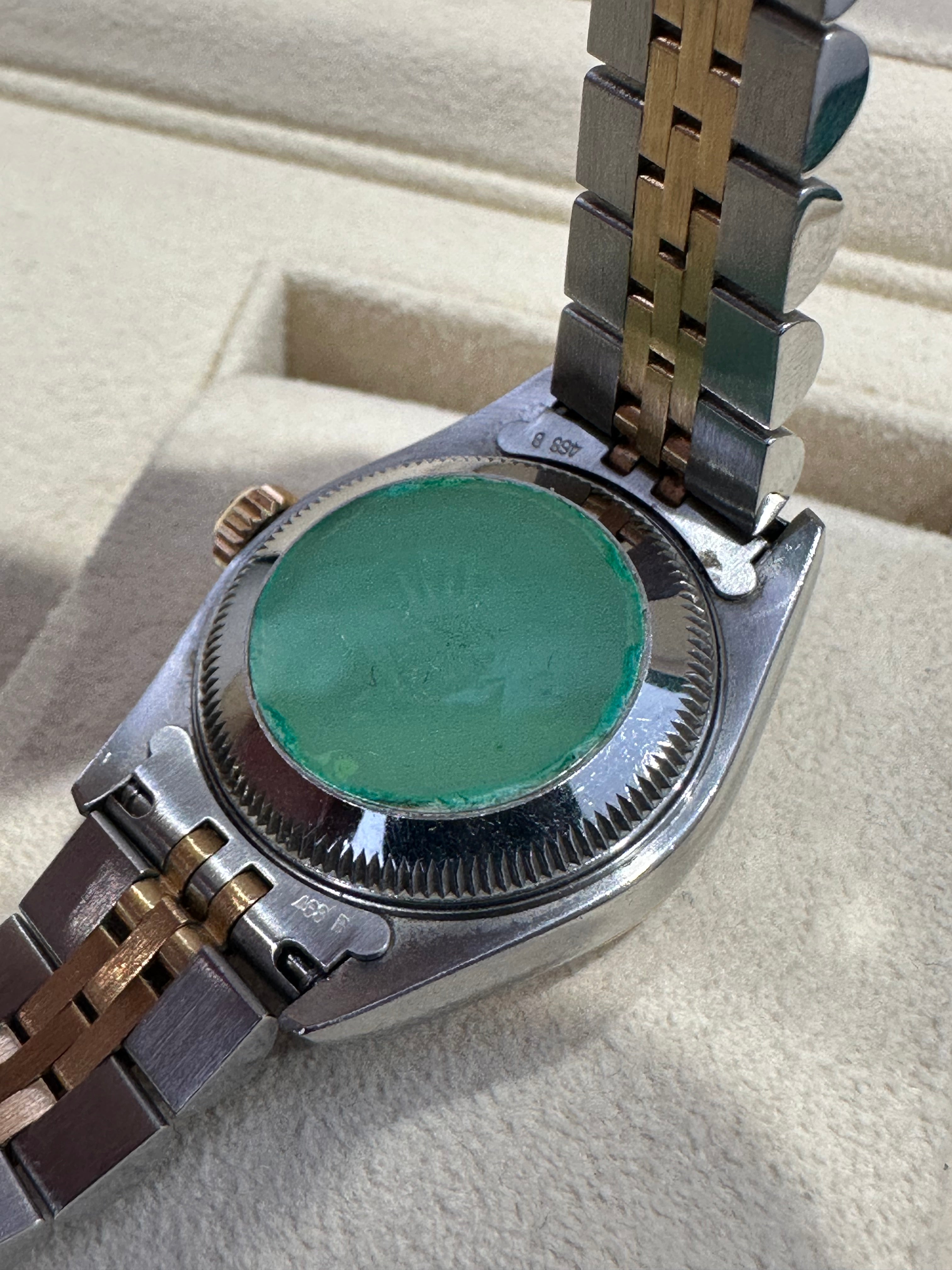 Rolex Datejust Ladies Jubilee Steel & Gold Champagne Diamond Dot Dial