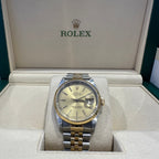 Rolex Gents Datejust Steel & Gold Champagne Dial, 1993, Box