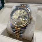 Rolex Gents Datejust Steel & Gold Champagne Dial, 1993, Box