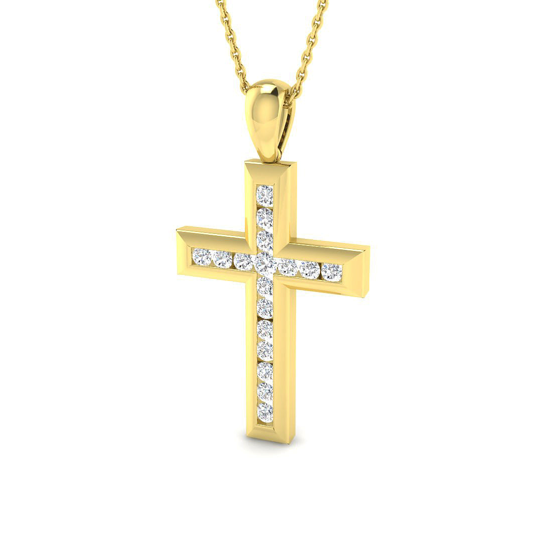 Diamond Cross Pendant 0.54ct