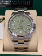 Rolex Oyster Perpetual 41mm “Pistachio” 2026 Box & papers Ref: 134300