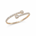 Diamond baguette hinged bangle