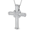 Baguette Diamond Cross Pendant 1ct