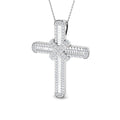 Baguette Diamond Cross Pendant 3ct