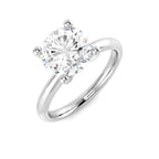 Single Stone Brilliant Round Diamond Engagement Ring - 2ct