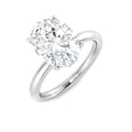 Single Stone Oval Cut Diamond Engagement Ring - 3ct