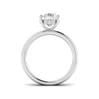 Single Stone Oval Cut Diamond Engagement Ring - 3ct