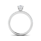 Oval Diamond Engagement Ring Pave - 1ct